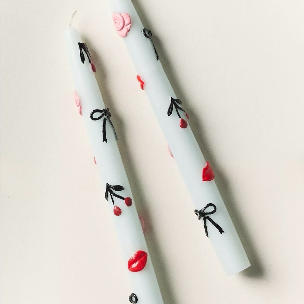 NWT/NIB Anthropologie The Amour Taper Candles, Set of 2 - Picture 3 of 3